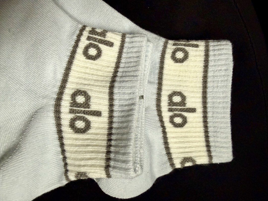 Aloc Socks 36-41cm (Category: Socks & Tights) located in Manila. Submitted by muggles_closet (Listing ID 1458728874, Image 2). Description: 170each 36-41 cm Baby Blue and white Take all 300.