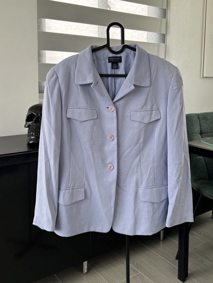 Anne Klein II Petites Light Blue Blazer (S) (Category: Coats, Jackets and Outerwear) located in Dasmarinas. Submitted by sfclosetcleanup (Listing ID 1458721112, Image 1). Description: 17 x 24.