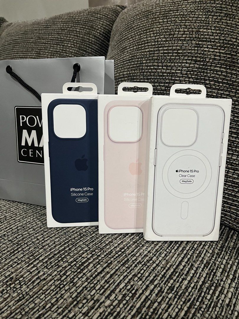 Apple Iphone 15 Pro Silicone Case w/ Magsafe (Category: Cases & Sleeves) located in Las Pinas. Submitted by epitome.mnl (Listing ID 1458738199, Image 1). Description: 💎Brand New in box with sticker price and paper bag 💎Avail in Storm Blue, Clear and Light Pink 💎SRP 3390 each, now 1499 each 💎From apple store 💎All items 100% original 📌MOP GCASH or BDO 📌SF Shouldered by the buyer 📌Lalamove/Grab Express 📌Gogo Express Courier 80-160 📌Meetup/