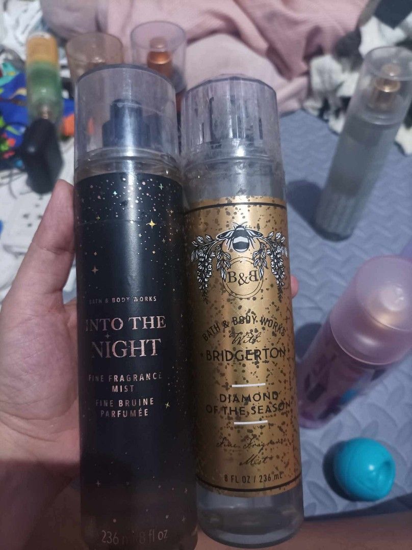 Ariana Grande & Bath & Body Works Body Mists Bundle (Category: Fragrance & Deodorants) located in Mandaluyong City. Submitted by gisellemiguel (Listing ID 1458743450, Image 3). Description: - Bundle of 8 popular body mists - Includes Ariana Grande: Sweet Like Candy, Moonlight - Includes Bath & Body Works: Sweater Weather, Beautiful, Into the Night, Diamond of the Season, In the Stars, Midnight Amber Glow - Includes Victoria's Secret: Jasmine Cass