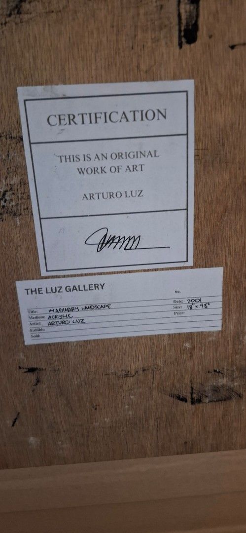 Arturo luz (Category: Art & Prints) located in Manila. Submitted by art2art (Listing ID 1458855343, Image 2). Description: luz 18 x 48 acrylic on canvas .