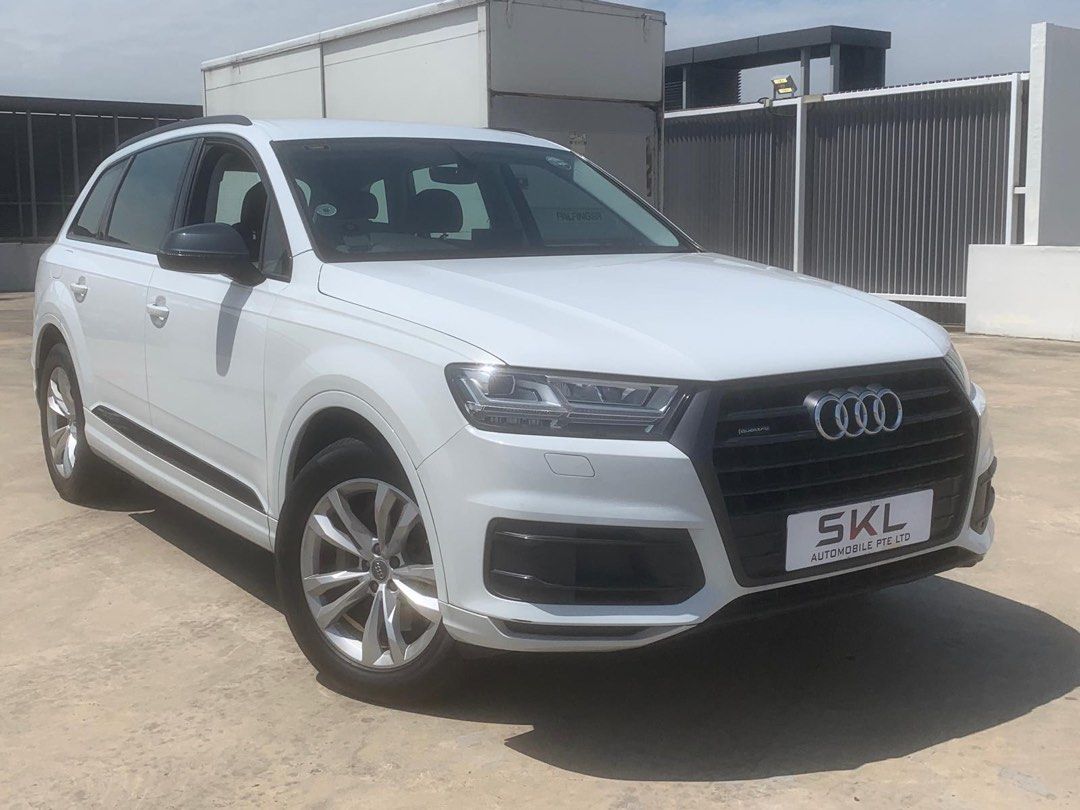 Audi Q7 2.0 TFSI qu Tip 7-Seater (A) (Category: Used Cars) located in Singapore. Submitted by sklautomobile (Listing ID 1458746137, Image 1). Description: Description Looking for a premium SUV that combines luxury, performance and practicality? This 2017 Audi Q7 is a great choice for both family and everyday driving. Contact us today to arrange a viewing and test drive! Trade-ins & financing options available. Features 2.0L 4 cylinder inline 16 v