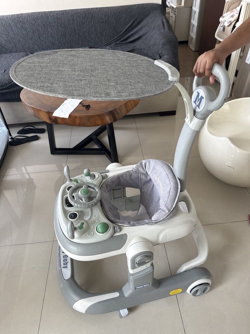 Baby walker / Push walker (Category: Other Kids Furniture) located in Quezon City. Submitted by gooditems88 (Listing ID 1458707482, Image 2). Description: Pre-loved baby walker in good condition 🤍 Gently used and well taken care of. Baby has already outgrown it. ✨ With activity/toy panel ✨ Adjustable height ✨ Foldable for easy storage ✨ Sturdy and stable base ✨ Smooth-rolling wheels 📌 RFS: Baby has outgrown it 📍 Meet-up/Pick-up: Manhattan Heig