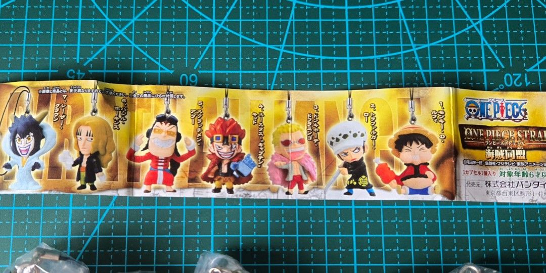 Bandai ONE PIECE STRAP 海賊王同盟編 扭蛋全套7隻#全新 （分類：設計師玩具及盲盒）位於 Hong Kong。 由 zero2hk 提交（商品編號 1458788969，圖片 2）。簡介： 原装全新，長沙灣站交收。
