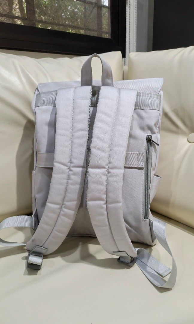 Bansusu Large Capacity Backpack (White) (Category: Backpacks) located in Pinamalayan. Submitted by dot.e (Listing ID 1458780716, Image 3). Description: ‎Bansusu Large Capacity Backpack (White) - Preloved ‎ ‎Condition: Used (Lightly used for 1 year) ‎ ‎There are minor dirt stains/smudges on the fabric because it hasn't been properly washed yet (selling as-is, hence the low price). A good soak and scrub should clean it right up! Some ink stains ins