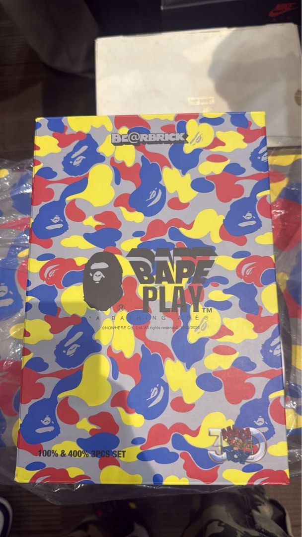 BEARBRICK X BAPE 30TH ANNIVERSARY (Category: Designer & Blind Box Toys) located in Dasmarinas. Submitted by maynardiho.yb (Listing ID 1458753496, Image 2). Description: 135k for both 400% and 1000% ( feel free to offer for 1 or 2 willing to negotiate 😄 ) .