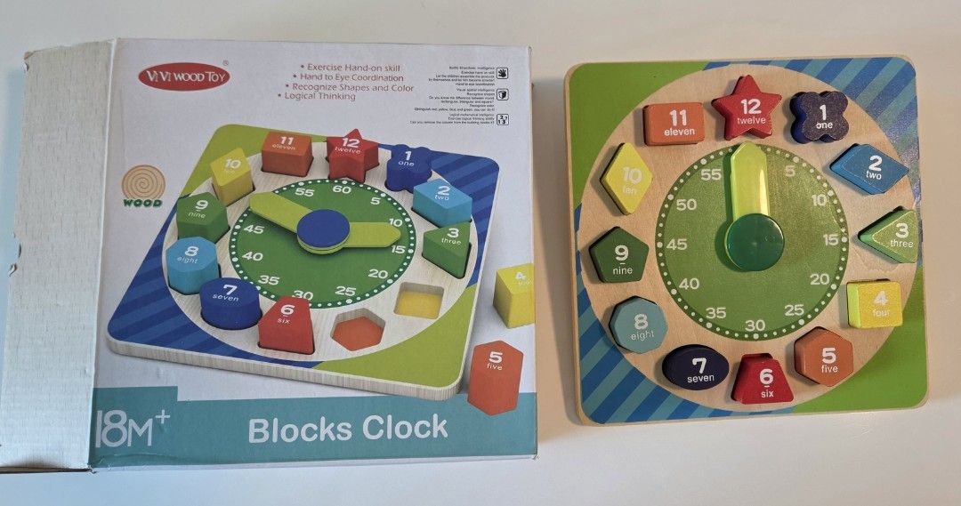 Blocks Clock （分類：益智學習玩具）位於 Hong Kong。 由 lwmfiona77550 提交（商品編號 1458720508，圖片 1）。簡介： 。