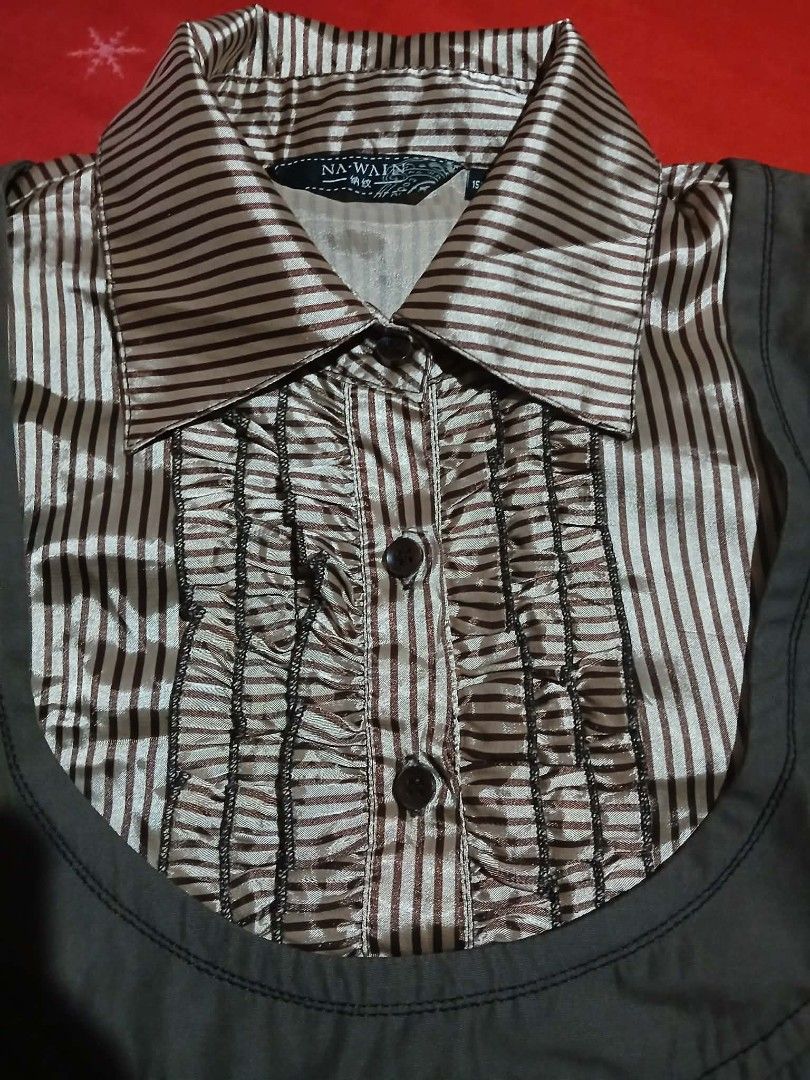 brown heisei retro dress | 2000s Y2K office siren, dark academia, retro preppy, librarian chic, vintage mod, Japanese/Korean fashion (Mori girl / Harajuku vintage) (Category: Dresses) located in Urdaneta. Submitted by anonie (Listing ID 1458767194, Image 3). Description: - can fit xs-s - with hidden side zipper - never been used - thrifted MOP: Gcash + shipping fee.