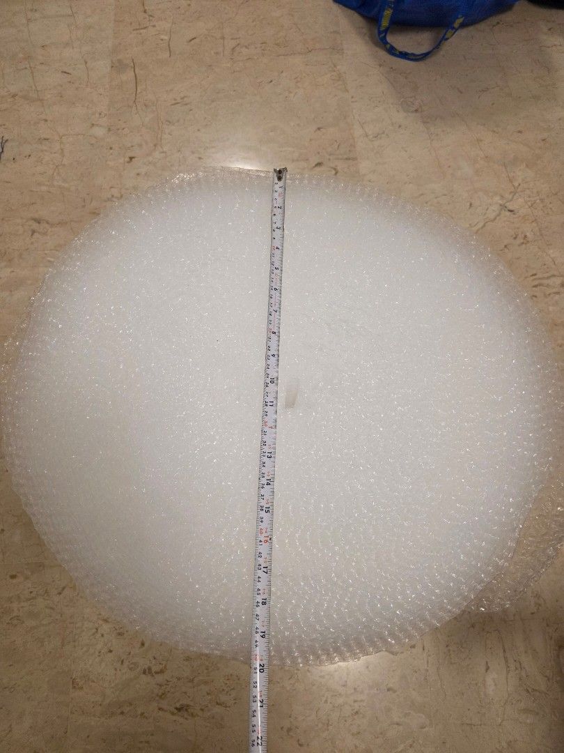 Bubble Wrap (Category: Home Improvement Tools & Accessories) located in Singapore. Submitted by man484 (Listing ID 1458689656, Image 2). Description: I have a big roll of Bubble wrap for sale. - Widdth is 54 cm. - I bought a full roll for moving and used onlya small portion. - Available for self collection from Upper East Coast Road - I am also selling other items, if interested, see my other listing's- boxes, wall clock, lamp, Wifi6 internet mes