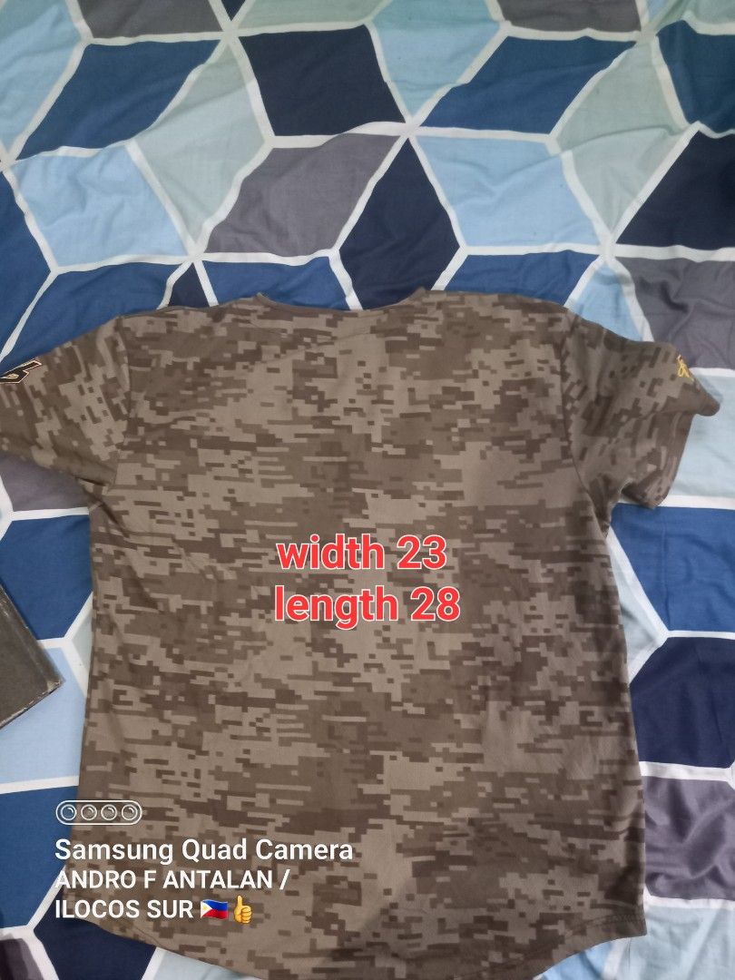 Budweiser "Dbacks" Camo Baseball Jersey (Category: Tshirts & Polo Shirts ) located in Narvacan. Submitted by drexantala78144 (Listing ID 1458721485, Image 2). Description: - Cool camouflage baseball jersey - Features "Dbacks" across the chest - Budweiser logo on the sleeve - Measurements: Width 23 inches, Length 28 inches - Ideal for any fan.