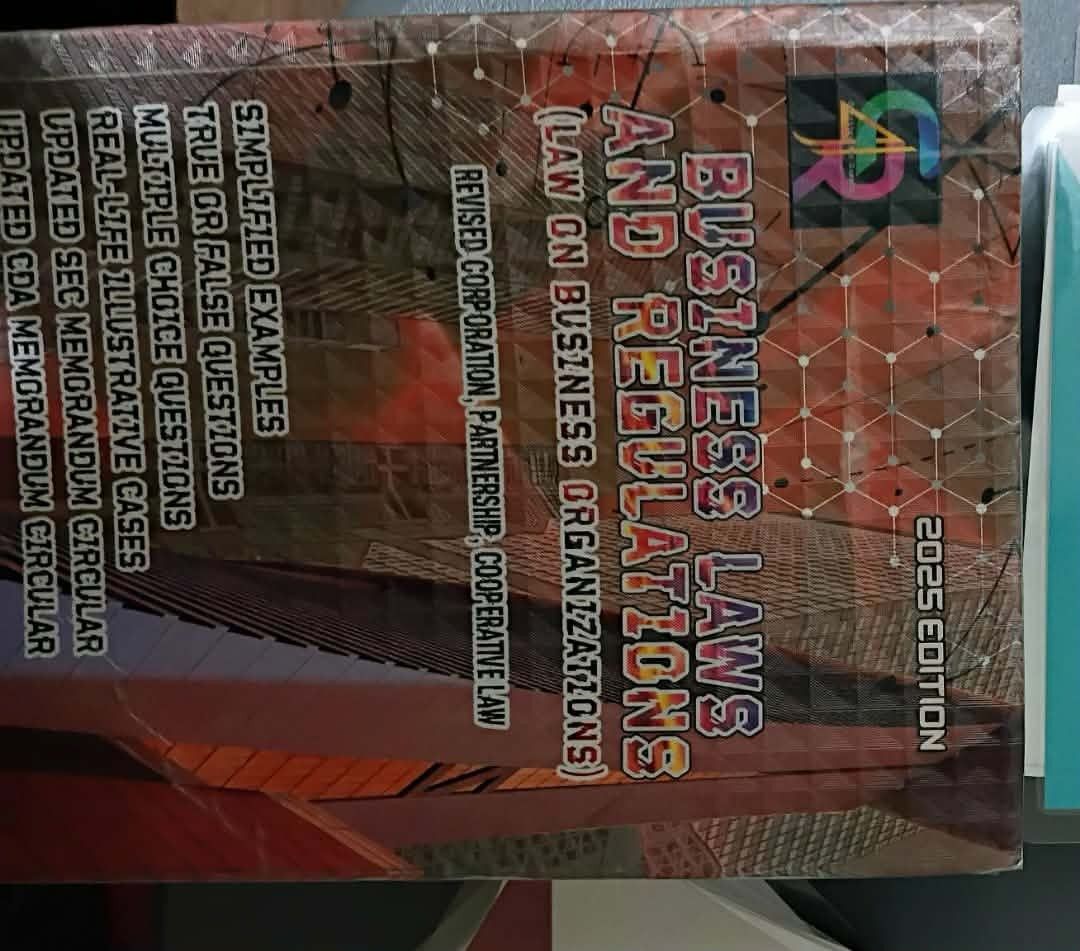 Business Laws and Regulations Book & Flashcards (Category: Textbooks) located in Cebu City. Submitted by zhouyang00 (Listing ID 1458812875, Image 2). Description: - Ideal for Law and Accountancy Students - With cover - May pencil marks and highlights - Naka bundle with two flashcards .