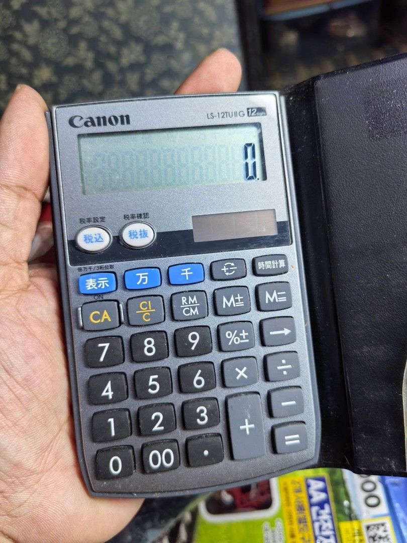 Calculator -Solar -Canon (Category: Office & Business Technology) located in Cebu City. Submitted by dudes_villanueva (Listing ID 1458693727, Image 3). Description: Calculator - Canon LS-12TUII 12-digit Desktop Calculator With Tax and Business Functions. 📌 Features12-digit display: Shows long numbers for office work. 📌 Tax keys: Includes buttons to add or remove tax easily. 📌 Solar and battery power: Works in lit rooms using light or battery b