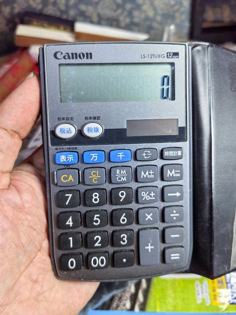 Calculator -Solar -Canon (Category: Office & Business Technology) located in Cebu City. Submitted by dudes_villanueva (Listing ID 1458693727, Image 1). Description: Calculator - Canon LS-12TUII 12-digit Desktop Calculator With Tax and Business Functions. 📌 Features12-digit display: Shows long numbers for office work. 📌 Tax keys: Includes buttons to add or remove tax easily. 📌 Solar and battery power: Works in lit rooms using light or battery b