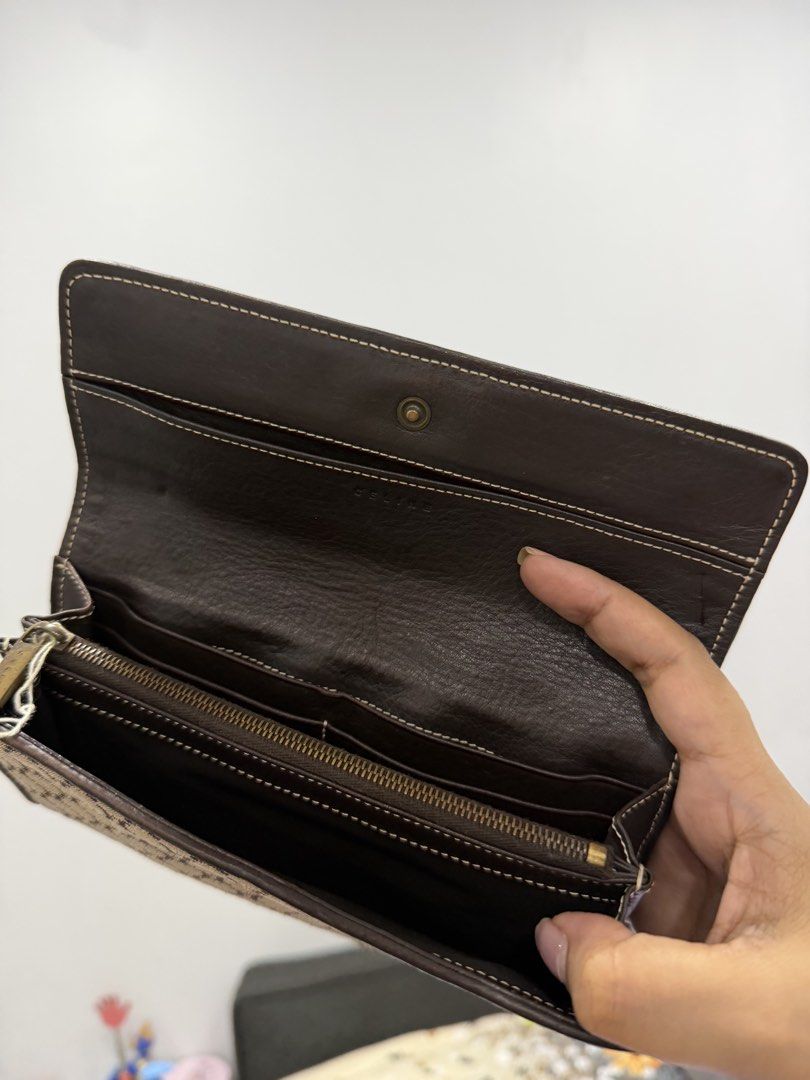Celine Monogram Canvas long wallet (Category: Luxury Bags & Wallets) located in Manila. Submitted by ejamescatorce (Listing ID 1458690822, Image 2). Description: -Vintage celine triomphe wallet -canvass.