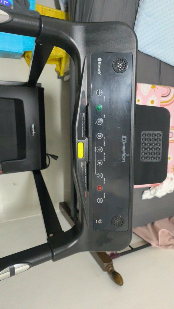 Champion Treadmill with Bluetooth (Category: Cardio & Fitness Machines) located in Manila. Submitted by gonchrist63981 (Listing ID 1458798373, Image 3). Description: - Champion brand treadmill - Bluetooth connectivity - Multiple speed and program settings - Folds up for easy storage - Ideal for home workouts - In excellent working condition REASON FOR SELLING: ‘di po siya nagagamit kasi nabuntis po yung may ari after mabili and busy na rin sa wor