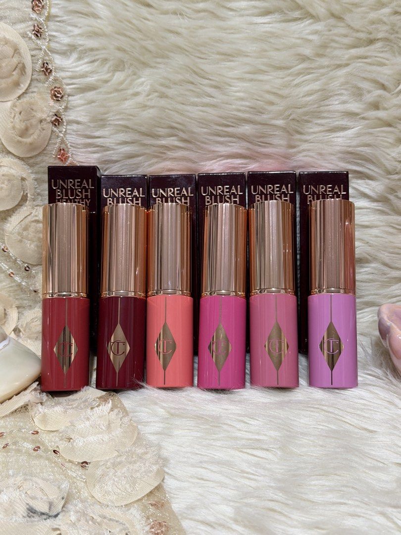 Charlotte Tilbury Unreal Glow Blush Stick (Category: Makeup) located in Quezon City. Submitted by rhai_decluttering (Listing ID 1458721997, Image 2). Description: Shades available: Cherry Glow Pretty Glow Berry Glow Peachy Glow - SOLD Pinky Glow Rosy Glow - Creamy formula for a healthy, natural glow - Versatile shades suitable for any occasion.