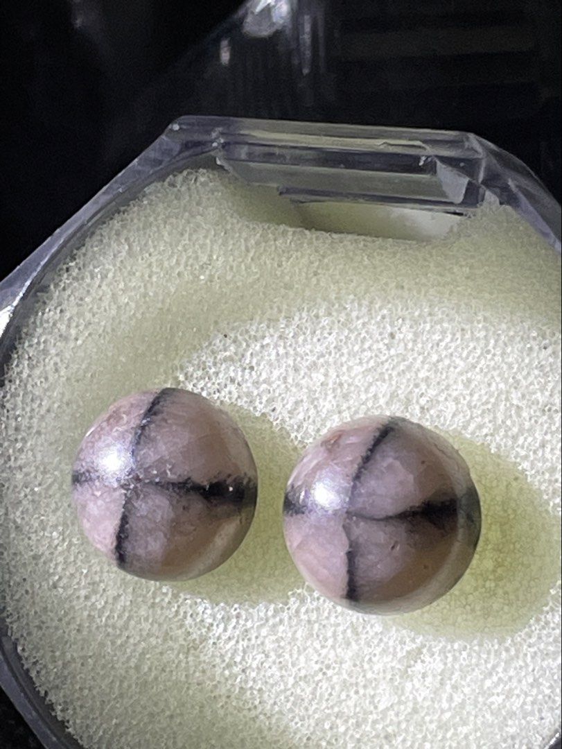 ✨Chiastolite Earring w/ S925 pin and lock (Category: Earrings) located in Las Pinas. Submitted by opalescent.crystals (Listing ID 1458763696, Image 2). Description: Chiastolite Earring w/ S925 pin and lock 🏷️800 Loc: metro manila Mop: gcash/bank Mod: lala/j&t ✨Chiastolite is a rare variety of the mineral andalusite featuring a natural, dark graphite cross pattern inside a brown or gray stone. ✨ Its iconic black cross pattern is formed naturally 