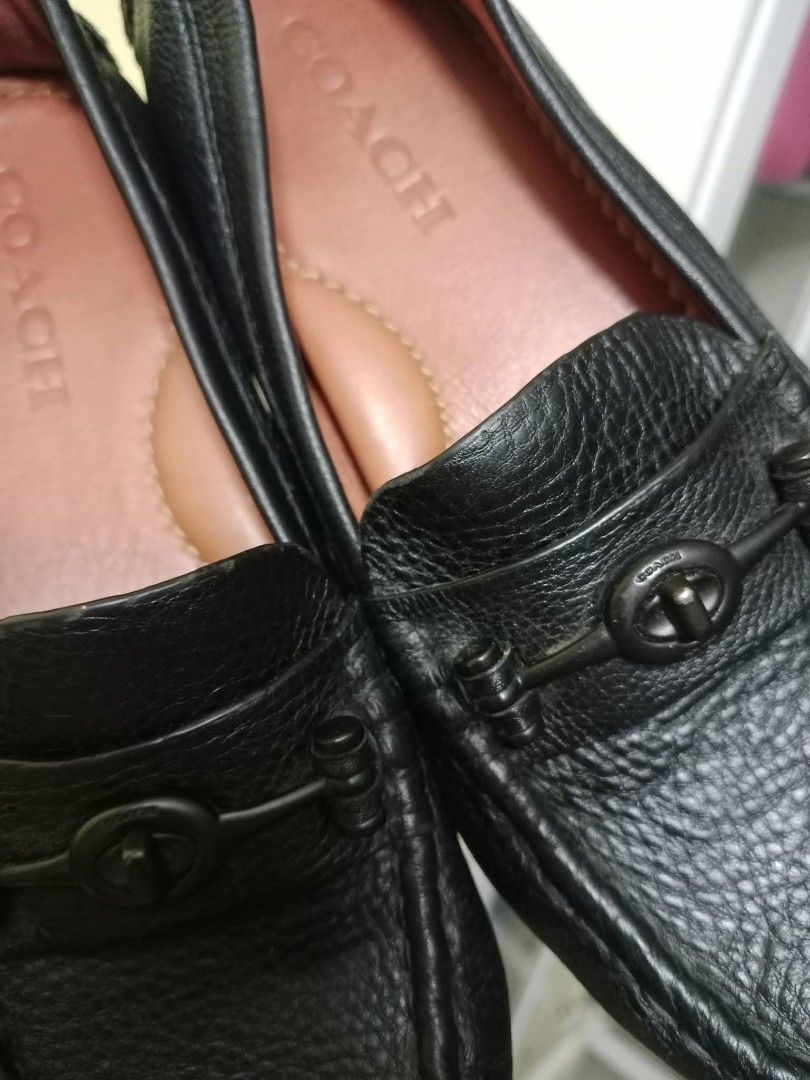Coach black Shoes (Category: Loafers) located in Angeles City. Submitted by mjshoppingretail (Listing ID 1458714937, Image 2). Description: orig coach size 6:5 new no inclusion.