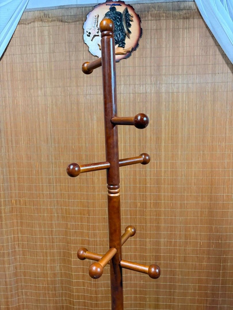 Coat Rack (Category: Other Home Furniture) located in Meycauayan. Submitted by marygracecasimiro (Listing ID 1458753076, Image 3). Description: Elegant Coat Rack SOLID WOOD!!! Height : 66 inches Price : 3,000 ✅ In VERY good condition 🩷💛.