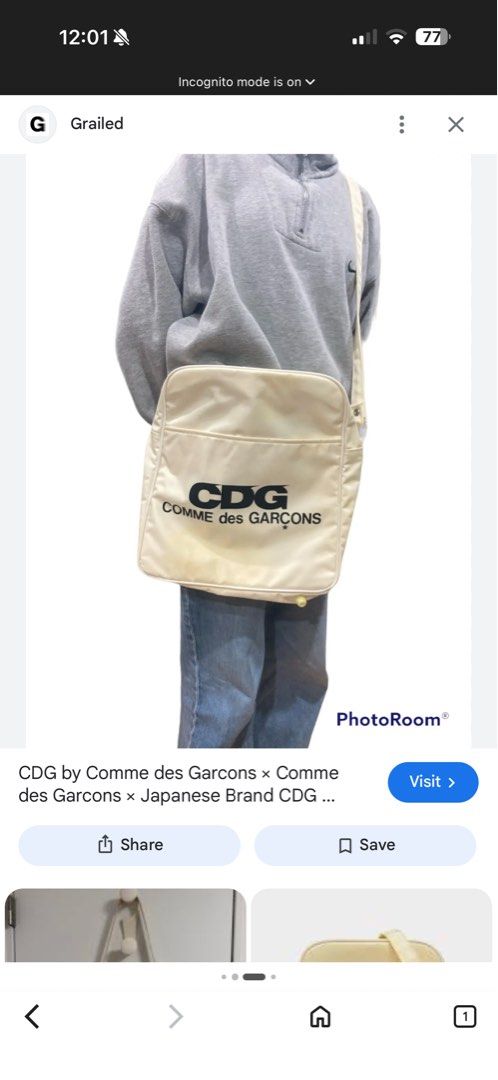 COMME DES GARCONS MESSENGER BAG (Category: Luxury Bags & Wallets) located in Dagupan City. Submitted by dgp.plvg (Listing ID 1458728361, Image 3). Description: CDG MESSENGER BAG - market goes ₱12,000 / $200 Size: OSFA Condition: Excellent Issues: minimal stains only (check last pic) Mine: ₱5,000.