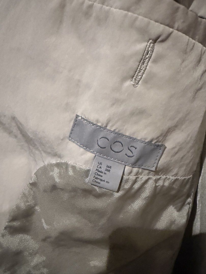COS Padded Blazer Pale Stone Grey US 36R (Category: Coats, Jackets and Outerwear) located in Pasig City. Submitted by fashion_alpha (Listing ID 1458804765, Image 2). Description: Size 36R but can fit Medium Good for winter, spring or autumn.
