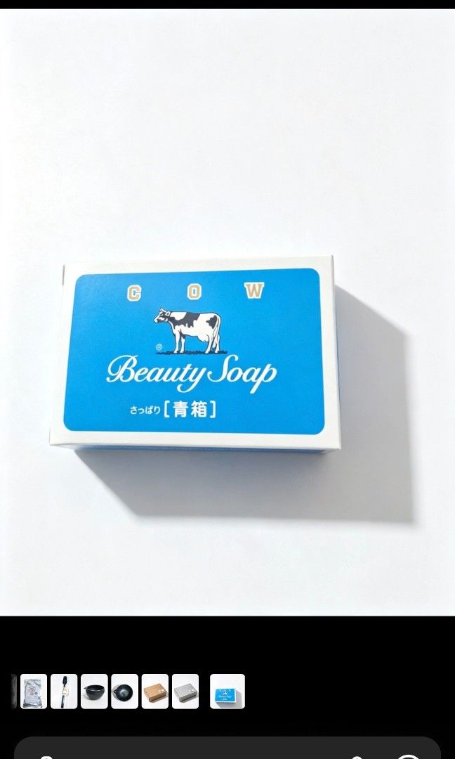 COW BEAUTY SOAP (Category: Face Care) located in Taytay. Submitted by lynnescloset (Listing ID 1458842884, Image 2). Description: 🧼 Cow Beauty Soap (Blue Box / Refreshing) Authentic Japanese milk soap – creamy, gentle cleanser with fresh, clean scent. Rich in milk ingredients to moisturize, soften, and brighten skin. Mild, non-irritating; ideal for daily use. - Brand: Cow Beauty Soap (Japan) - Type: Refreshing / Clear variant (Blue Box) - With n
