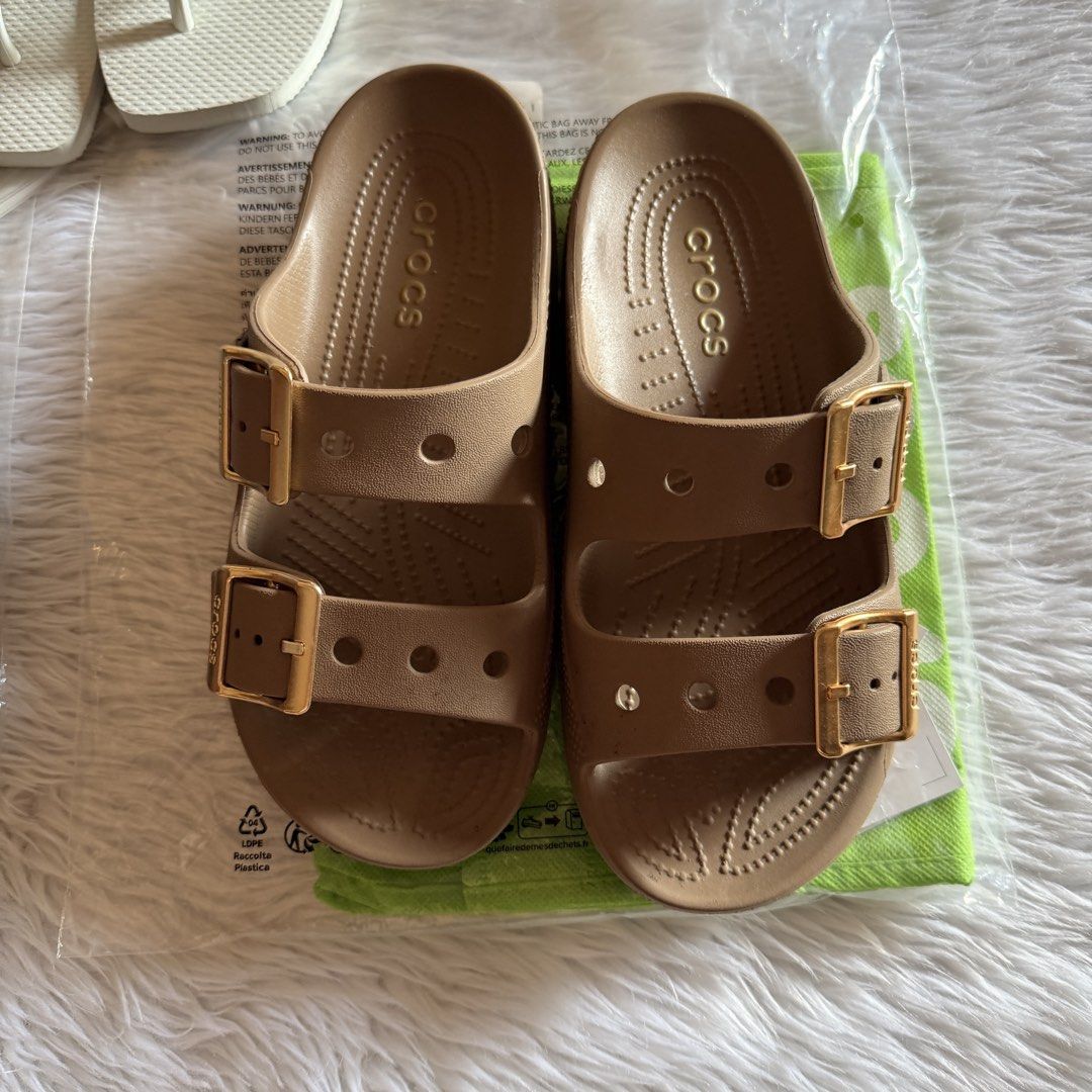 Bundle Crocs Slides US7 Women (Category: Slippers and slides) located in Davao. Submitted by keirousel (Listing ID 1458744829, Image 2). Description: - All original. Like new condition. - My actual size is US7. These are sized bigger so I sized down for this one. - Perfect for casual wear and beach days - Ideal for your summer adventures RFS: Quick decluttering kasi moving out.