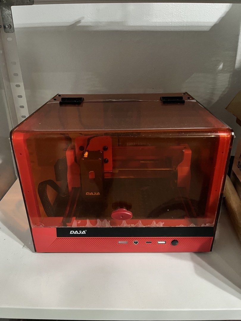 DAJA A7 MiniPRO Laser Machine Engraving New Upgrade (Category: Printers, Scanners & Copiers) located in Muntinlupa City. Submitted by zealdolphin.923128 (Listing ID 1458803945, Image 1). Description: - Compact DAJA laser engraver Di nagamit, di natuloy yung project na pag gagamitan ko sana. Tinesting ko lang sa pencil engraving. More on sublimation and printing ako. Free na yung mat sa ilalim.