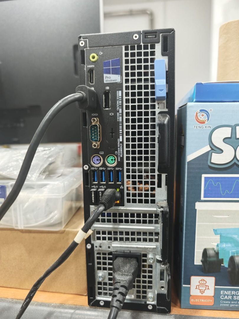 Dell Optiplex 7050 desktop PC with 23 inch HP monitor, mouse and keyboard (Category: Desktops) located in Singapore. Submitted by playnlearn (Listing ID 1458750534, Image 2). Description: Selling a well used Dell Optiplex desktop PC. Specs as shown in pictures. Comes with HP 23 inch monitor, wireless keyboard and mouse..