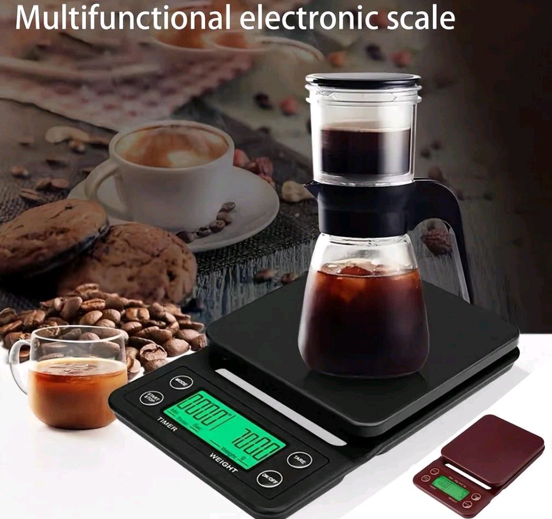 Digital Coffee Scale With Timer (Category: Other Kitchen Appliances) located in Manila. Submitted by lotty_2489 (Listing ID 1458695217, Image 1). Description: With Battery Onhand Brandnew GoodQuality Black COD GcashPayment #09706504365 Charm.