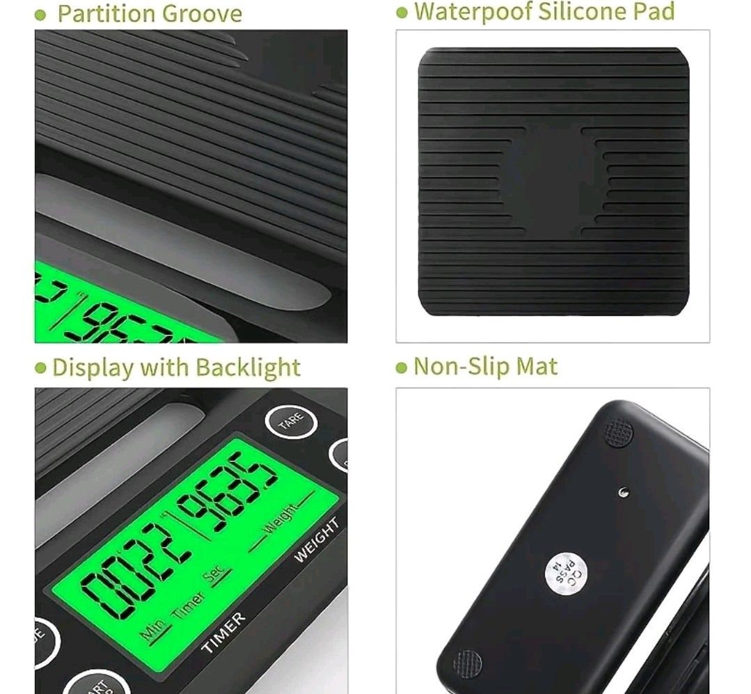Digital Coffee Scale With Timer (Category: Other Kitchen Appliances) located in Manila. Submitted by lotty_2489 (Listing ID 1458695217, Image 3). Description: With Battery Onhand Brandnew GoodQuality Black COD GcashPayment #09706504365 Charm.