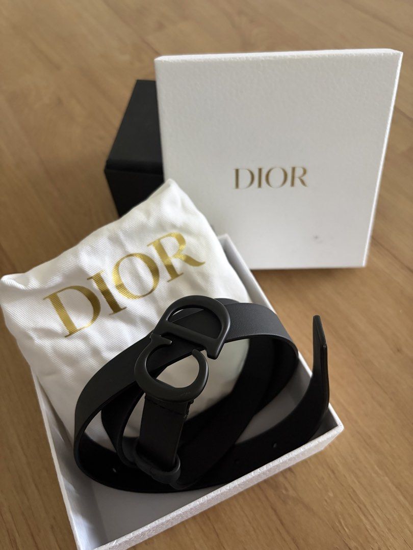 Dior CD Buckle Belt Black Leather (Category: Belts) located in Manila. Submitted by celavia (Listing ID 1458709519, Image 1). Description: - Authentic Dior Belt - Color: Black Leather - Buckle: Iconic CD buckle in matte black finish - Authenticity: Comes with dust bag and box - Origin: Made in Italy - Style: Perfect accessory to elevate any outfit.