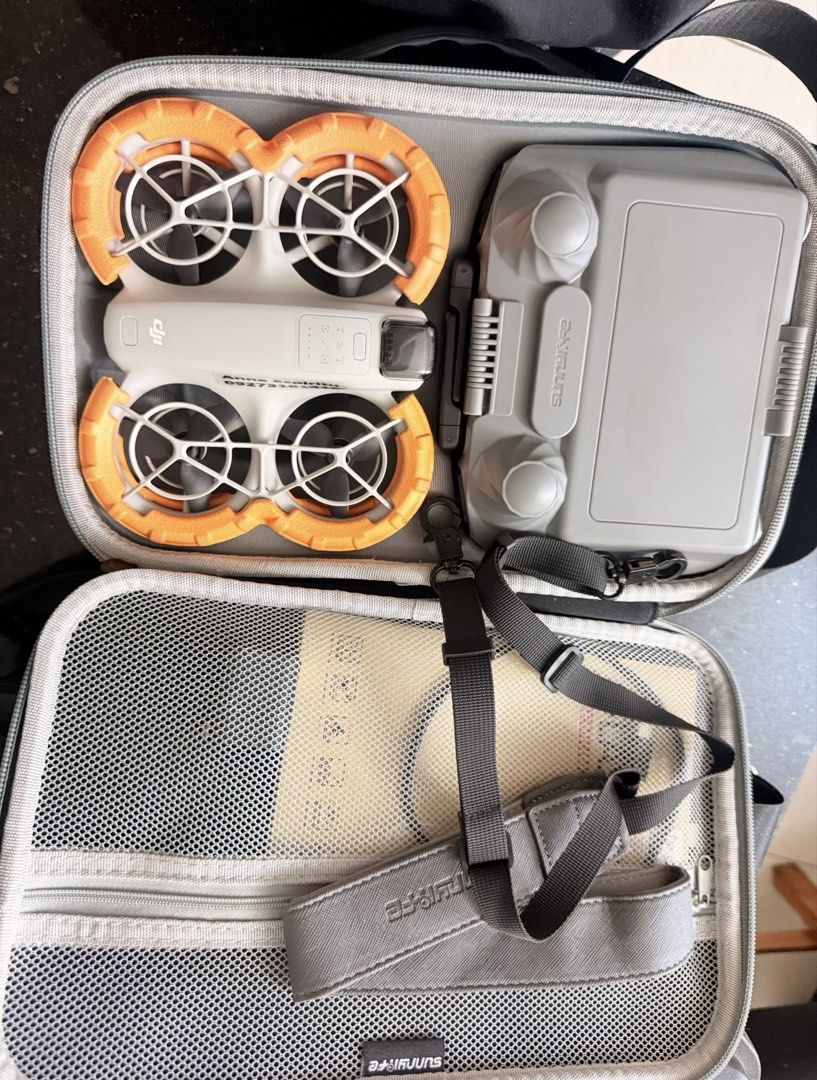 DJI NEO GOGGLES N3 RC2 REMOTE BATTERY (Category: Drones) located in Quezon City. Submitted by espirituanna (Listing ID 1458709609, Image 2). Description: Complete set • dji neo (likely used) • rc2 (likely used) • dji goggles n3 (brand new) • 3 batteries • 64Gb Tf card • explosion box proof • lens sun shade • airtag locator • collision and buoyancy protector • lens cover • Larnyard • Handheld duo bag (remote + neo) (double layer protector) • 2pcs 