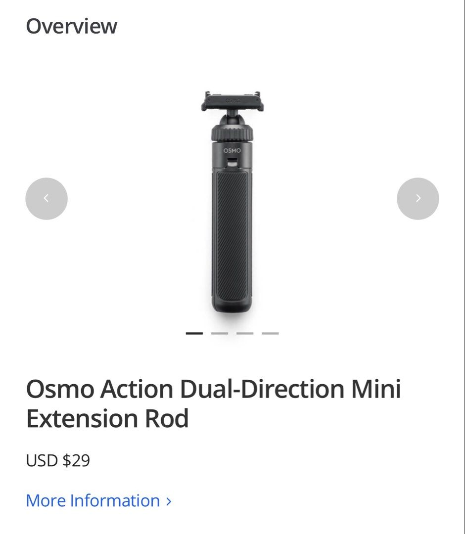 DJI Osmo Mini Tripod - Compatible to Nano and Action 6 (Category: Tripods & Monopods) located in Manila. Submitted by meltedcandies (Listing ID 1456612893, Image 3). Description: used once. bought for 1.8k+ LAST PRICE POSTED..