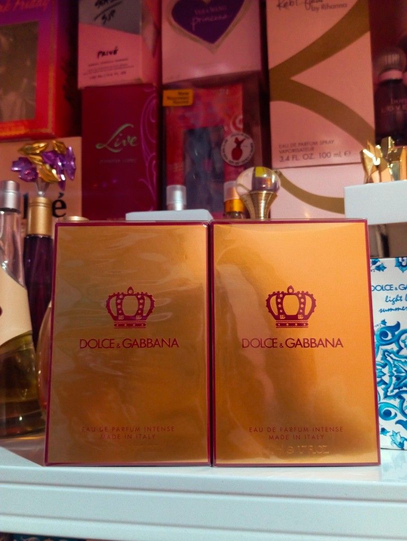 Dolce and Gabanna Queen EDP INTENSE (Category: Fragrance & Deodorants) located in Cavite. Submitted by aether-elementph_11 (Listing ID 1458771712, Image 1). Description: Brand New Sealed Dolce and Gabanna Fresh From ITALY 🇮🇹 ORIGINAL 50ML EDP INTENSE LOCATION CAVITE CITY 📍 FRESH FROM THE BALIKBAYAN BOX MORE ORIGINAL PERFUMES HERE AT AETHER-ELEMENTPH. MESSAGE FOR MORE.