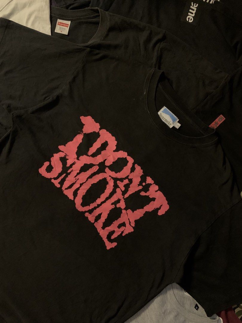 DONSMOKE TEE (Category: Tshirts & Polo Shirts ) located in Manila. Submitted by urbanhits (Listing ID 1458705933, Image 2). Description: DONSMOKE TEE / 22 width / 27 length / 8.5 Condition 8.5 Color Rate bleach stain & crackprint (issue).