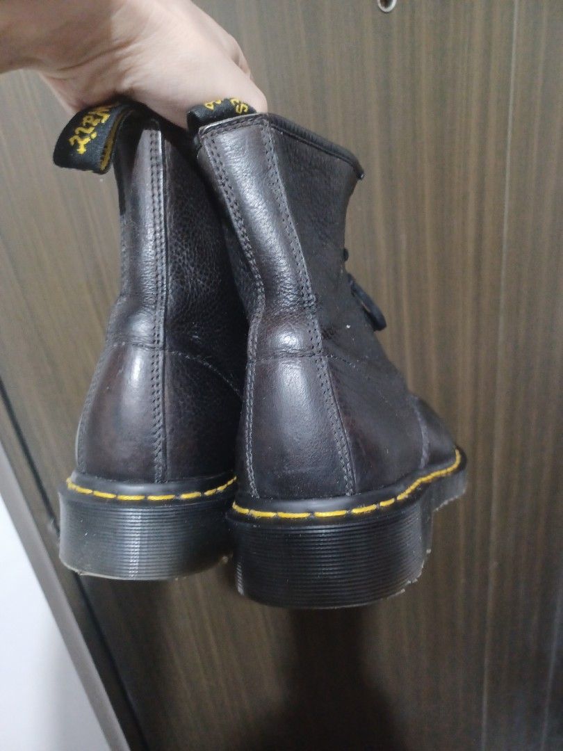 Dr. Martens Black Leather Lace-Up Boots (Category: Boots) located in Mandaluyong City. Submitted by usamenfashionhaul (Listing ID 1458860439, Image 2). Description: great shoes.made in england. lightly used. bought in the usa.very stylish. retail price 16k to 18k pesos.ypu save thousands of pesos.