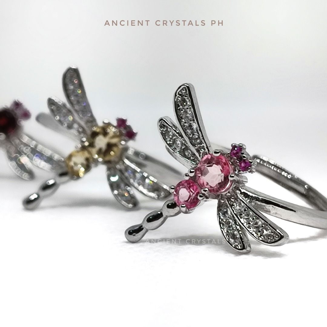 Dragonfly Ring ~ “Lysandria” ✨ (Category: Rings) located in Makati City. Submitted by ancientph (Listing ID 1458864177, Image 3). Description: Dragonfly Ring ~ “Lysandria” ✨ From the Power Within Collection -Citrine: Attracts prosperity -Garnet: Boosts passion -Pink Tourmaline: Promotes love -Black Obsidian: Blocks negativity °•°•°•°•°• Type: Adjustable ring from size 4-8 Material: silver plated alloy Color: silver Price: 300 each Mode of Payment
