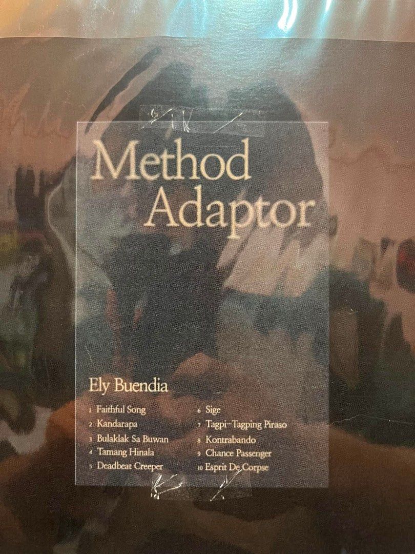 Ely Buendia Method Adaptor Transparent Grey Vinyl Record (Category: Vinyls) located in Manila. Submitted by nlgll (Listing ID 1458851167, Image 3). Description: Selling my sealed copy of Ely Buendia – Method Adaptor. Brand new and unopened, perfect for fellow music lovers and vinyl collectors. Color may look slightly different in the photos depending on the lighting. Location: Dapitan Manila PM me if interested. Open to reasonable offers..