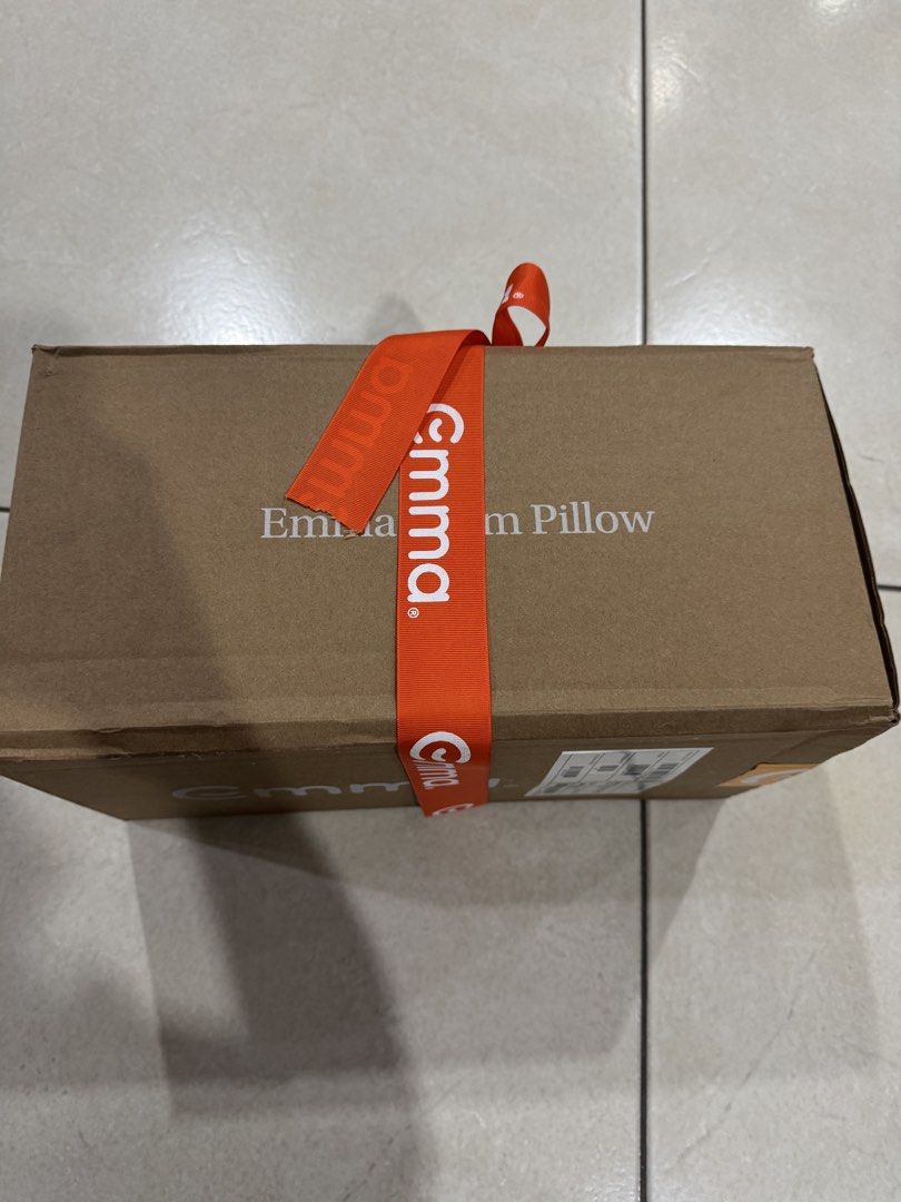 Emma Foam Pillow 70x40cm (Category: Bedding & Towels) located in Quezon City. Submitted by saaaandy (Listing ID 1458699915, Image 3). Description: - Emma foam pillow - Size: 70 x 40 cm - Brand new, in original packaging and box - Box features festive Christmas-themed stickers - Pillow is white with a textured cover and dark piping - Designed for ultimate sleeping comfort 2 pcs available. Price: P2,500 each (P4K for 2 pcs) Payment: BPI or Gcash on