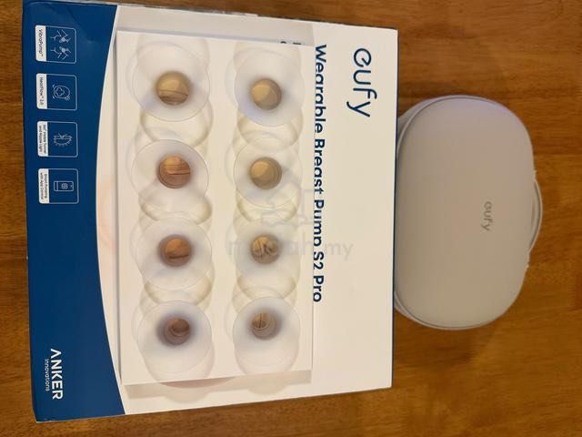 Eufy Wearable Breast Pump S2 Pro (Category: Breastfeeding & Bottle Feeding) located in Makati City. Submitted by myfantasya4 (Listing ID 1458712269, Image 3). Description: NOT YET AVAILABLE IN PH BOUGHT IN MALAYSIA - Eufy Wearable Breast Pump S2 Pro (Set of 2) - Features soothing heated massage to enhance milk flow - Includes a convenient charging case - Designed for on-the-go pumping - Comes with multiple flange sizes for a personalized fit.