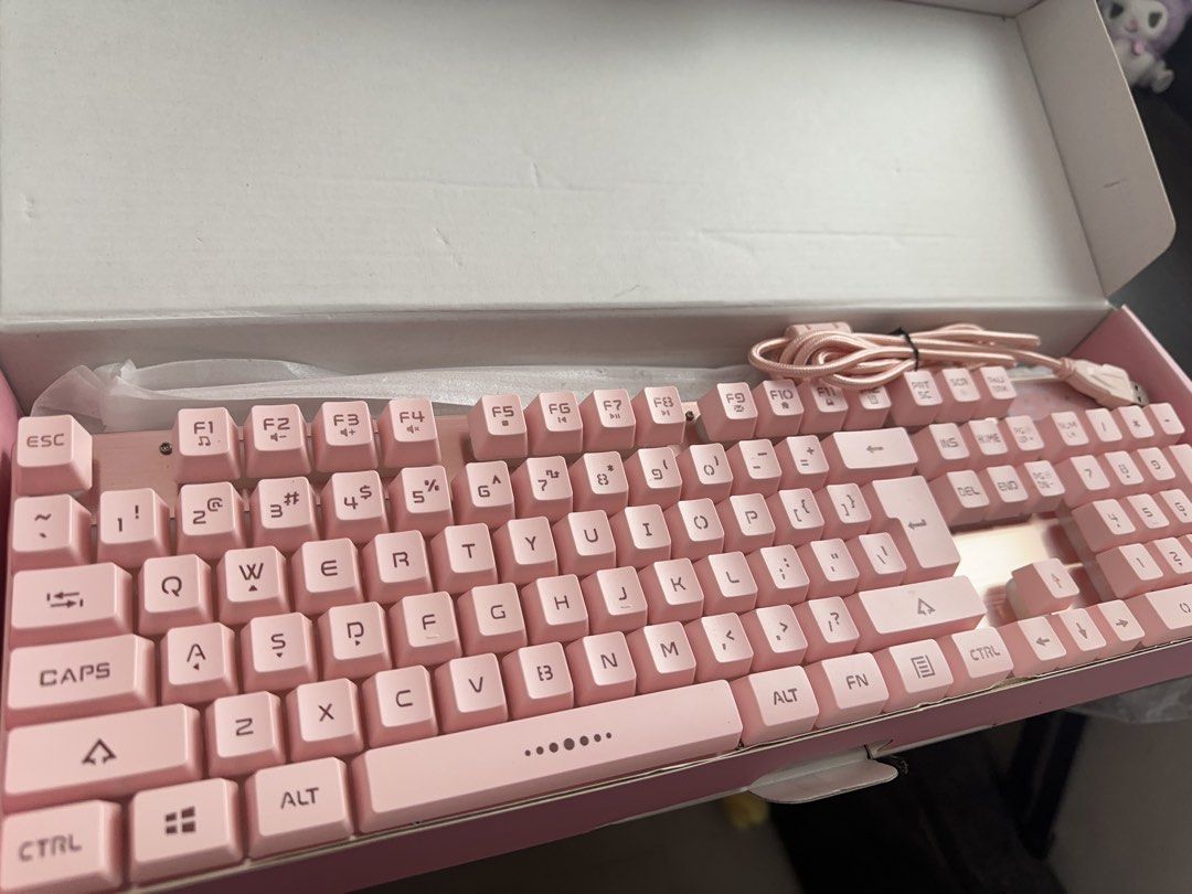 Fantech Keyboard K613L Fighter II Sakura Edition (Category: Computer Keyboard) located in Quezon City. Submitted by azalea.tolentino (Listing ID 1458716364, Image 2). Description: - Fantech K613L Fighter II Gaming Keyboard - Sakura Edition, Full Size (104 Keys) - Brand new, bought 2022, only unboxed to check if working then tinago na - All keys functioning - Includes original box, instruction manual, and warranty card - Price slightly nego Locati