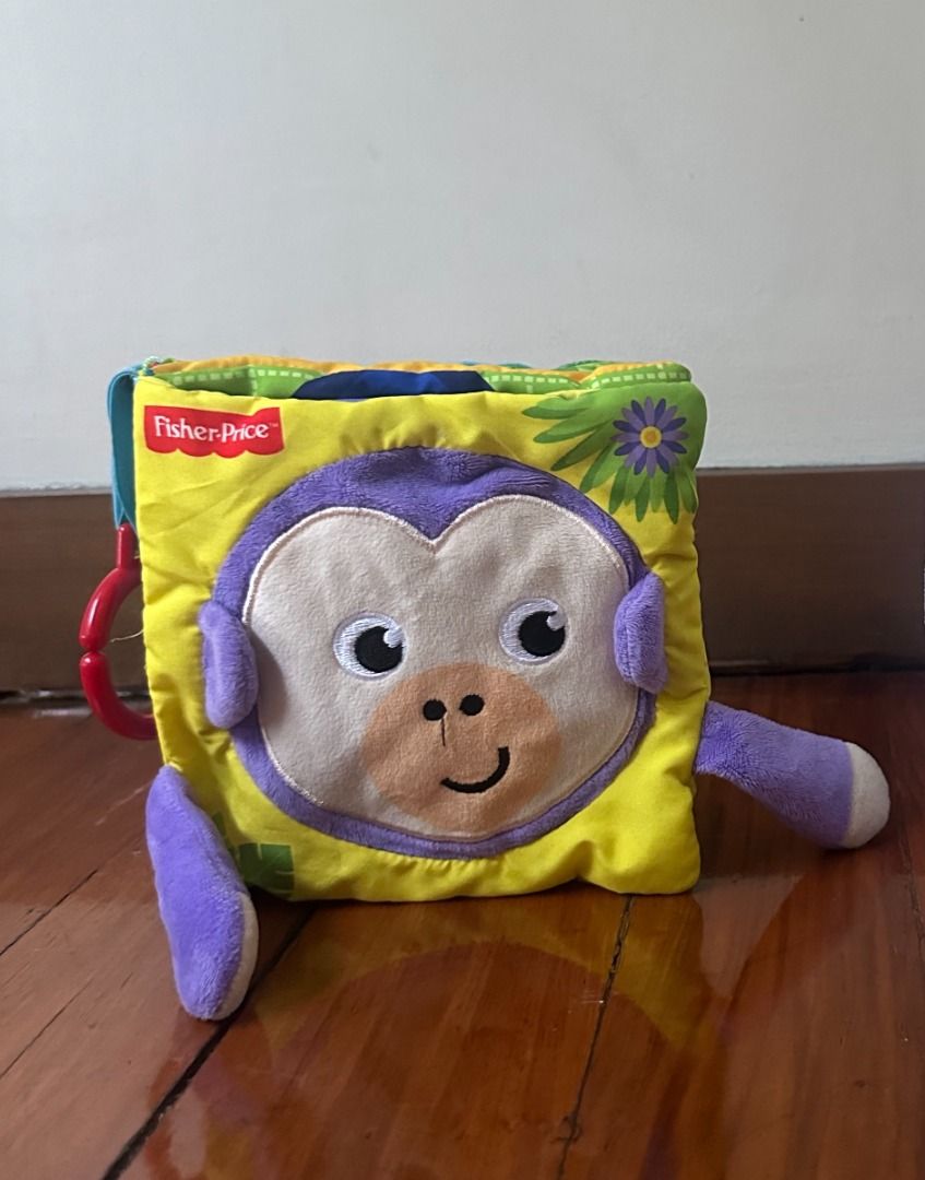 Fisher-Price Interactive Touch & Feel Book for Babies 3m+ (Category: Infant Playtime) located in Makati City. Submitted by travelfinds34611 (Listing ID 1458696567, Image 1). Description: Used, Good Condition (No Box) Fisher-Price Interactive Touch & Feel Sensory Book - Develops tactile skills and imaginative play - Features a cute monkey on the cover - Includes various fun textures inside - Suitable for babies 3 months and up - Encourages explora