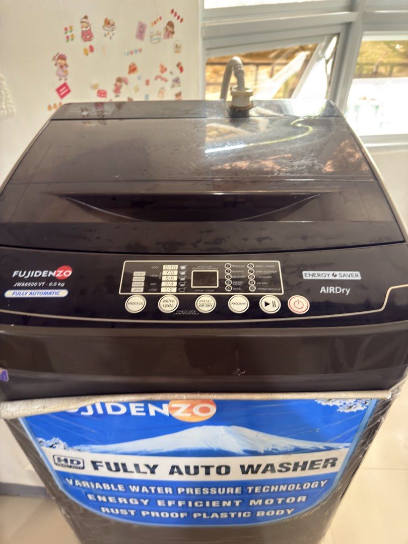 Fujidenzo HD Fully Auto Washer (Category: Washing Machines and Dryers) located in Malolos. Submitted by krizpauline027 (Listing ID 1458791625, Image 1). Description: - Fujidenzo HD Fully Auto Washer - Variable water pressure technology - Energy efficient motor - Rust proof plastic body - AirDry function - Ideal for all your laundry needs.