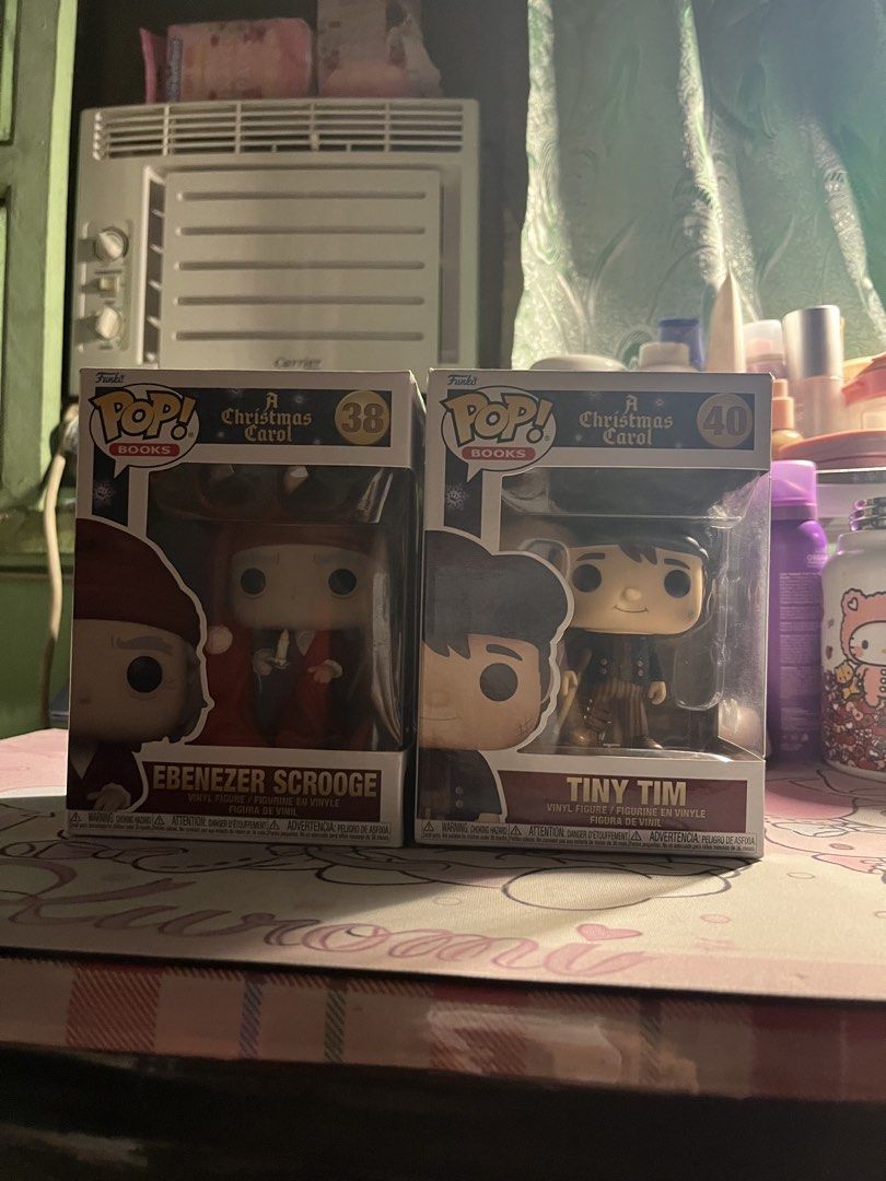 Funko Pop Books A Christmas Carol Ebenezer Scrooge & Tiny Tim (Category: Designer & Blind Box Toys) located in Manila. Submitted by rilivesforhellokitty (Listing ID 1458868413, Image 1). Description: a christmas carol funko pop ! mr. scrooge - ₱650 tiny tim - ₱600 mop: gcash/maribank mod: any same day delivery app/ meetup within manila.