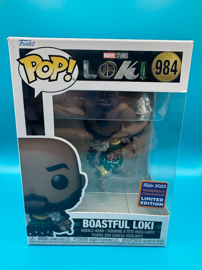 Funko POP! Loki: Boastful Loki #984 LE 2022 with Protector (Category: Designer & Blind Box Toys) located in Marikina City. Submitted by mrklstrr (Listing ID 1458801398, Image 1). Description: Funko POP! Loki: Boastful Loki #984 LE 2022 with Protector PHP400.00 Only! with issues (see pics) Meet up: *Starbucks Reserve Liberty Plaza Makati *Ayala Mall Feliz *Robinsons Metro East *Marco Polo Ortigas Pasig.