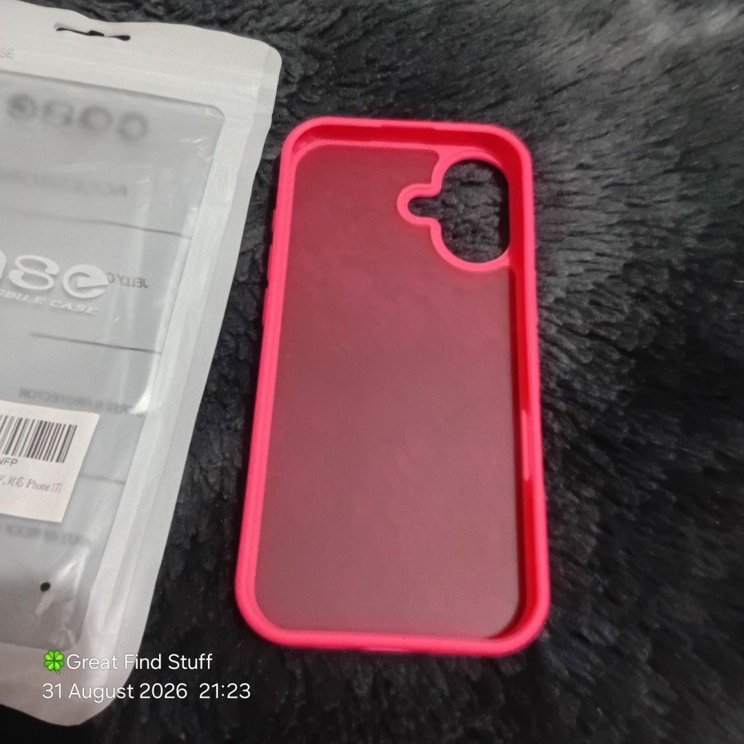 [GFS] Iphone 17 Neon Pink Case (Category: Cases & Sleeves) located in Quezon City. Submitted by greatfindstuff (Listing ID 1458817804, Image 3). Description: [GFS] Iphone 17 Neon Pink Case 📌Condition • Never Been Used • As is • no box 📍Novaliches, Quezon City 🛵 Lalamove • Self Pick up • Grab 💰Gcash • Maya • BPI • Cash on pick up .