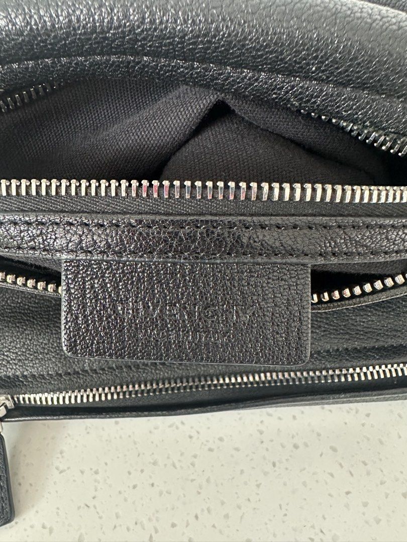 Givenchy Pandora Small in goatskin leather (Category: Luxury Bags & Wallets) located in Quezon City. Submitted by nancdmd (Listing ID 1458755083, Image 3). Description: - Authentic Givenchy Pandora small - with dustbag and long strap - Elegant silver hardware - Two convenient front zip pockets - Durable fabric lining - Guaranteed authentic - Classic and versatile design, ideal for everyday wear - in excellent condition, still smells new.
