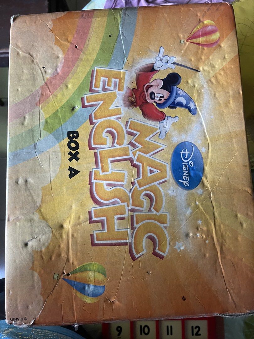 GROLIER FunThinkers [COMPLETE INCLUSIONS] (Category: Infant Playtime) located in Manila. Submitted by berriclutts (Listing ID 1458754689, Image 2). Description: ⭐️ condition: slightly used ⭐️ originally version from 2012 DISNEY Magic English BOX A ⭐️ all inclusions complete ⭐️ with CDs and DVD player is needed ⭐️ flaws: with kids drawing all around its box ⭐️ rfs: my siblings are already teens ⭐️ VERY NEGOTIABLE .