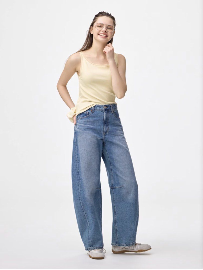 GU Barrel Pants (Blue) (Category: Jeans) located in Manila. Submitted by jnrby (Listing ID 1458718787, Image 2). Description: rfs: wrong size.